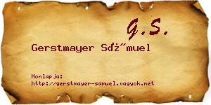 Gerstmayer Sámuel névjegykártya